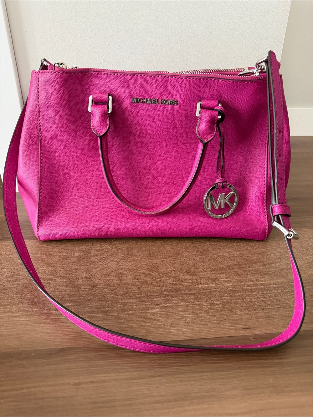 Michael Kors Berry Pink Bag with Crossbody Strap